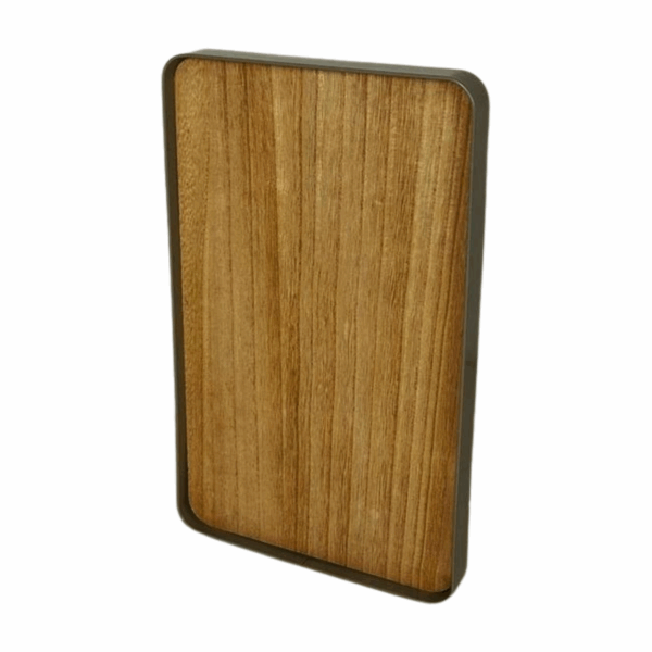 Dekotablett grauer Rahmen mit Holz – Bild 2