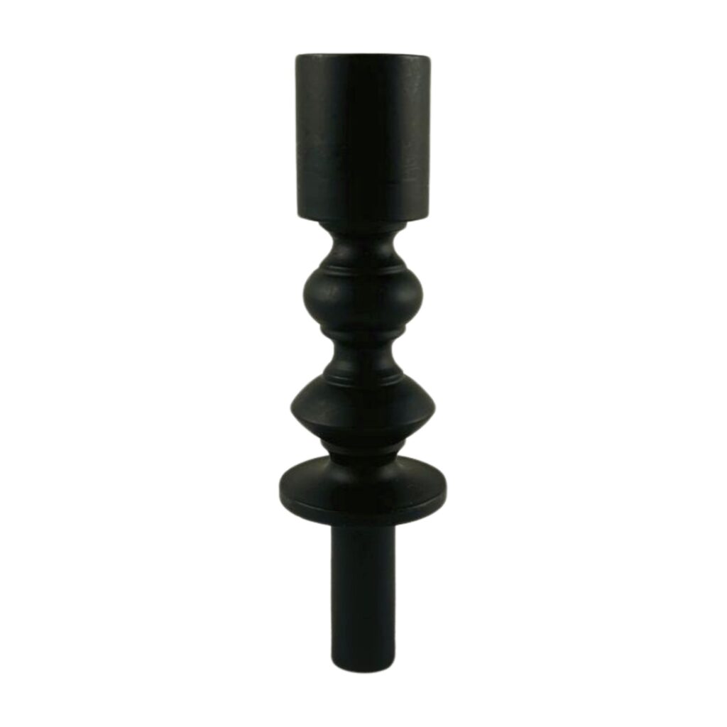 Flaschenaufsatz Stabkerzenhalter Schwarz elegant