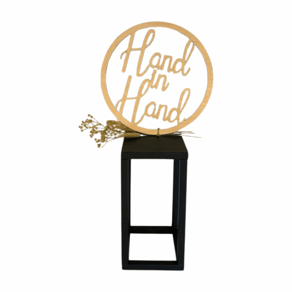 Hochzeitsschilder für Traustühle "Hand in Hand - Ein Leben Lang" – Bild 2