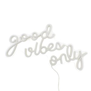 LED Schild Schriftzug "good vibes only"