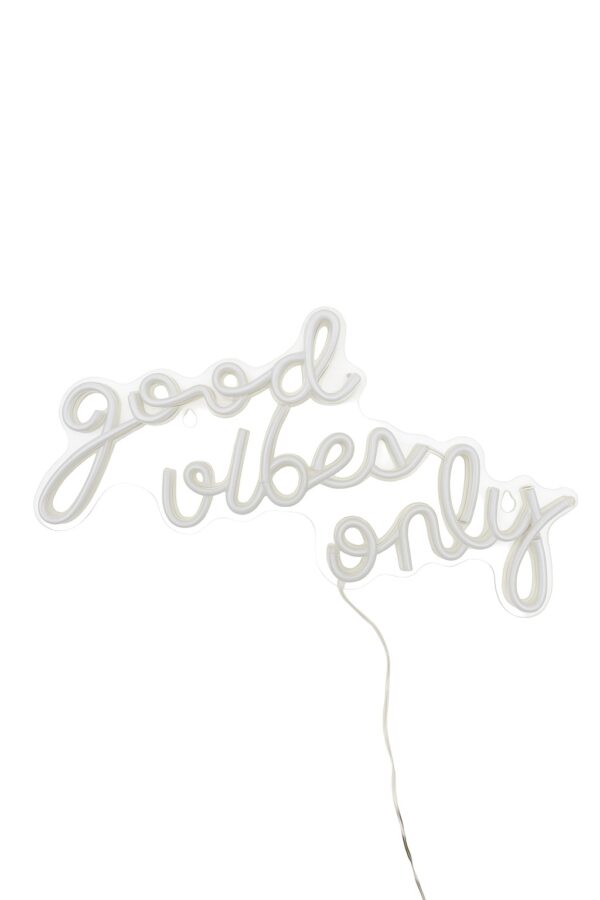 LED Schild Schriftzug "good vibes only"