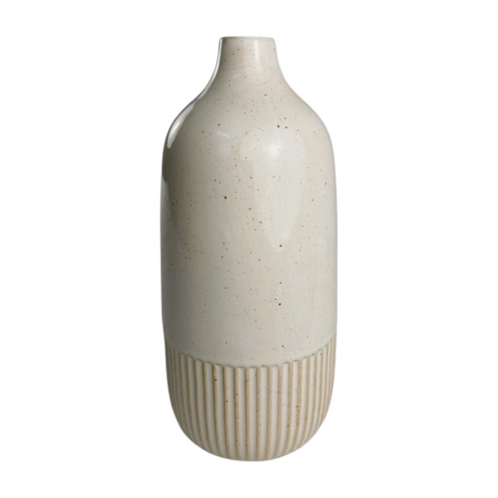 Vase Halfstripe Beige