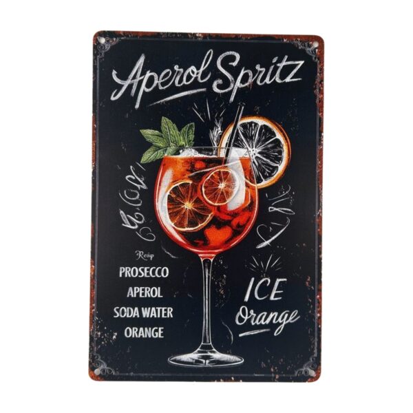 Blechschild Aperol Spritz dunkel