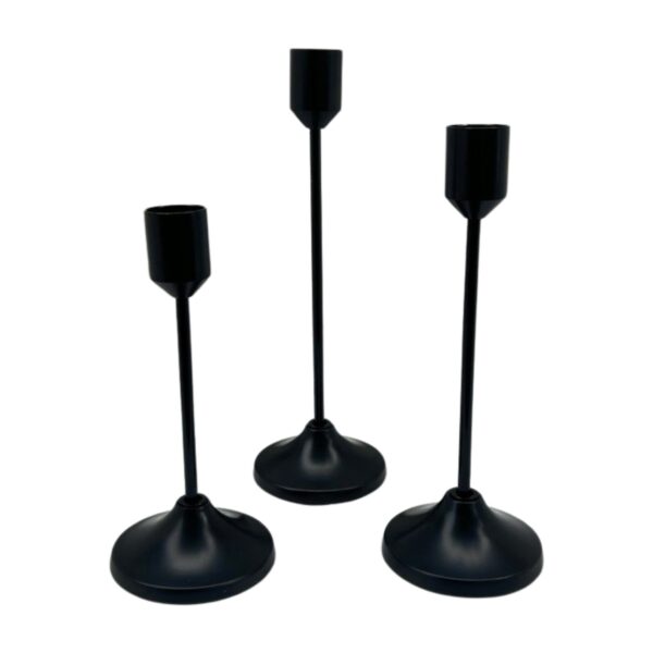 Stabkerzenhalter Schwarz Hoch