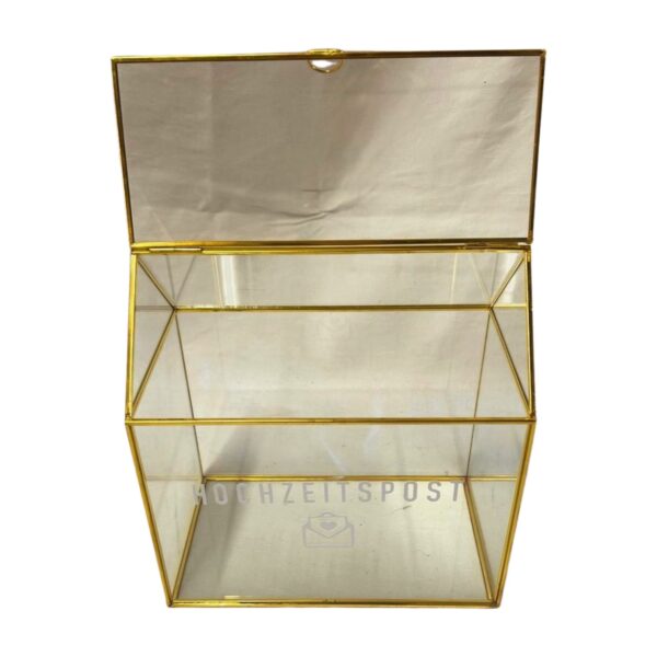 Kartenbox "Hochzeitspost" – Glas & Goldrahmen – Bild 2