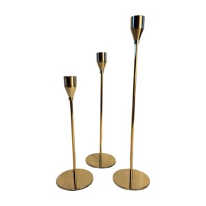 Stabkerzenhalter Gold konisch Groß