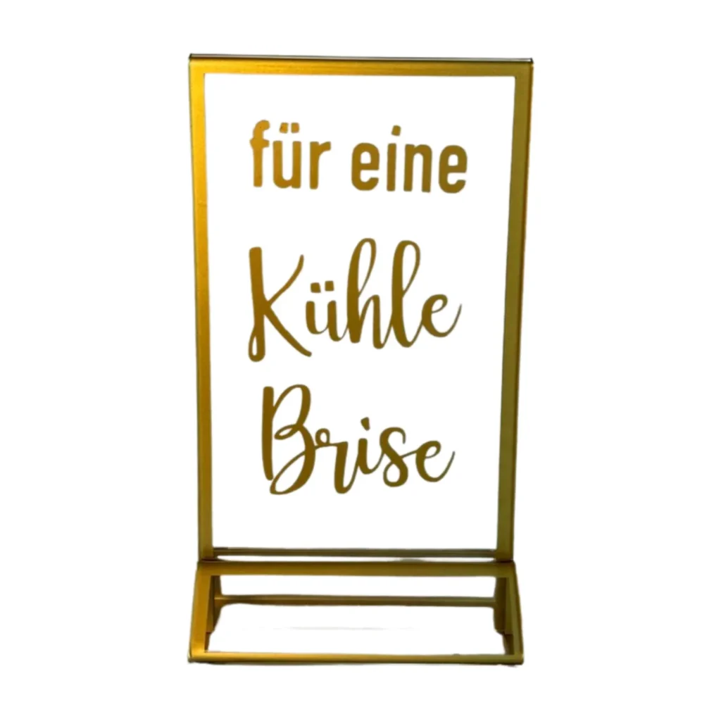 Schild "Für eine Kühle Brise"