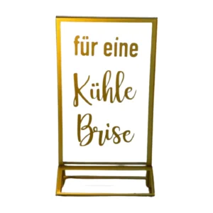 Schild "Für eine Kühle Brise"