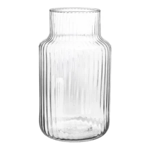 Vase geriffelt groß klar