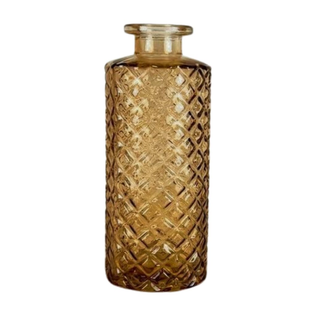 Vase Bernstein mit Muster
